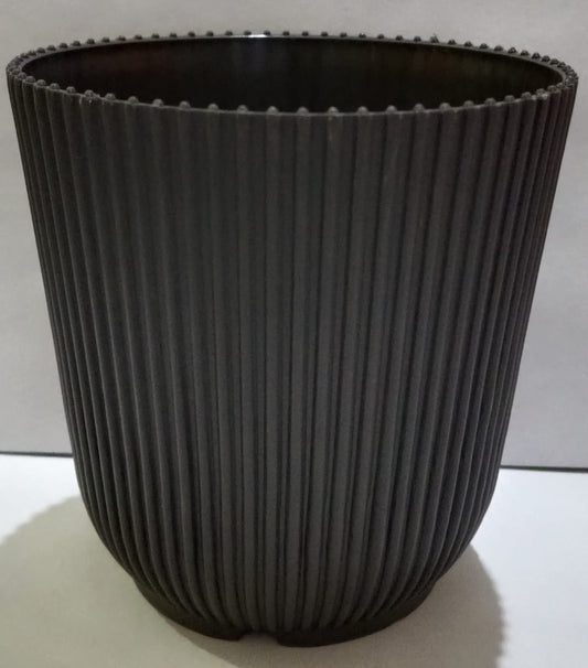 Black Design Plastic Pot 4" (Single)