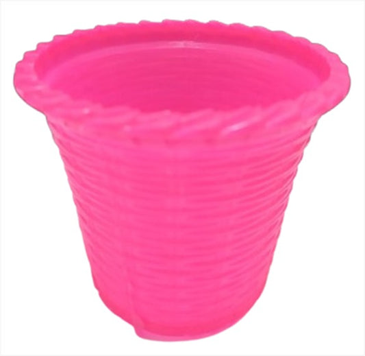 Pink Plastic Design Pot 3.5" (Single)