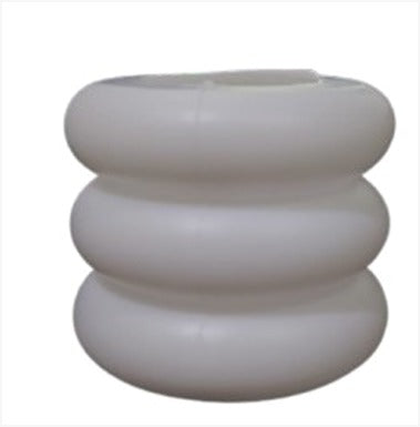 White tank shape Plastic  Pot 2.4" (Single)