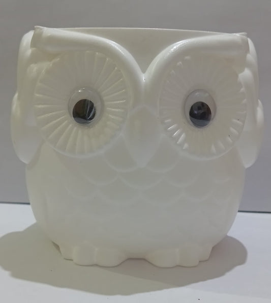 White Owl Plastic Pots (Single)