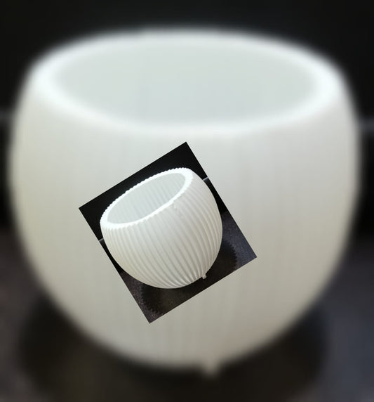 White Matka Shape Plastic Pot 2.5" (Single)