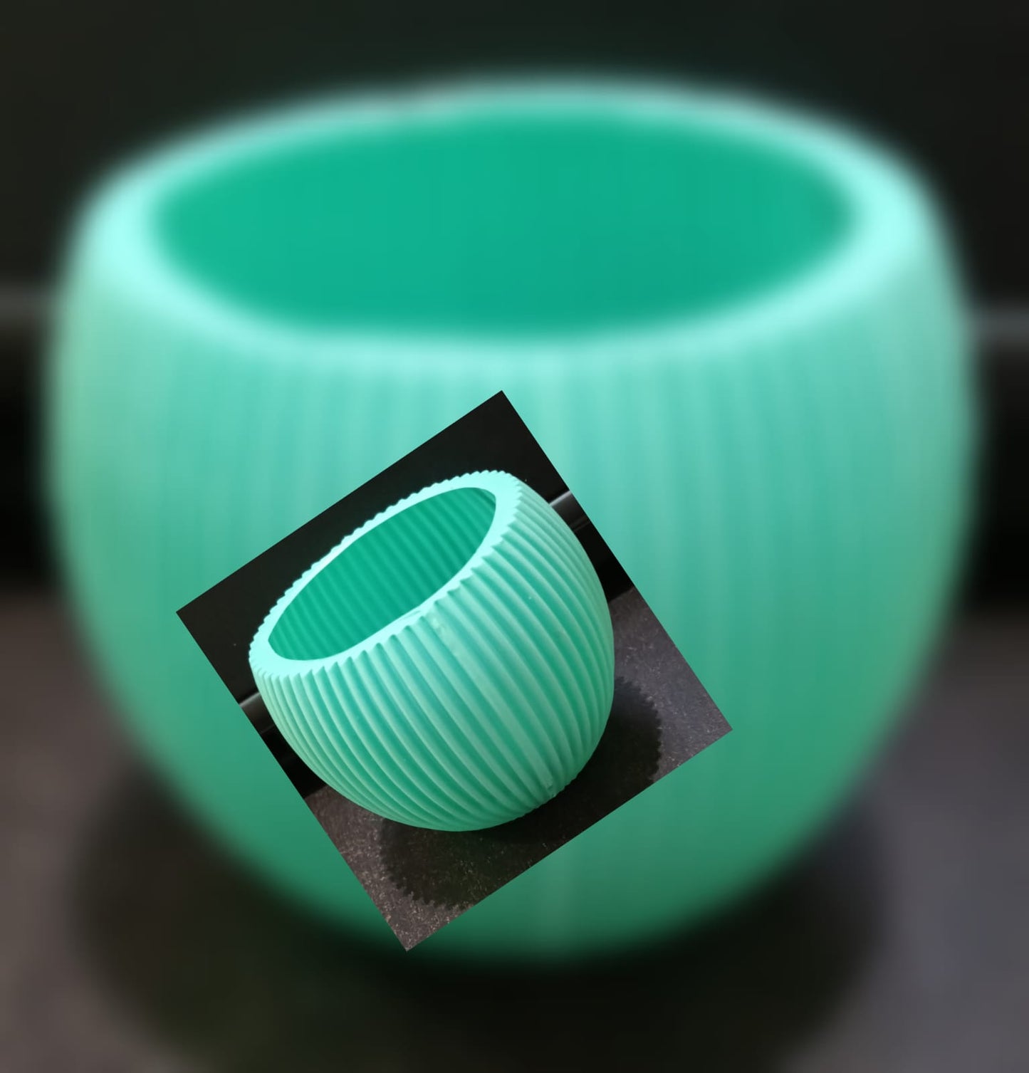 Royal Blue Matka Shape Plastic Pot 2.5" (Single)