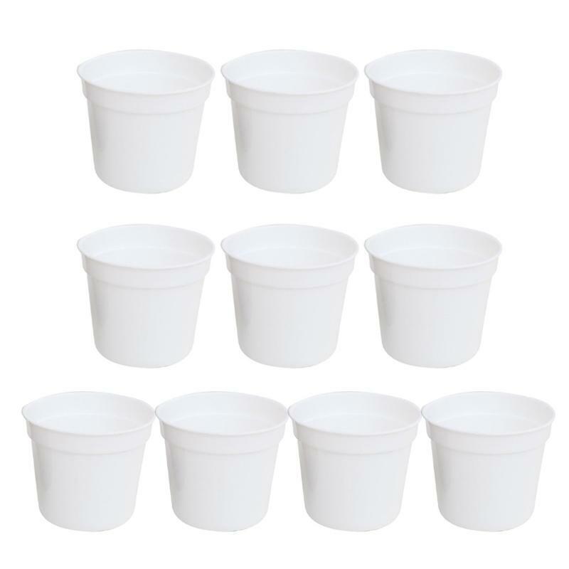 White Plastic Pots 3